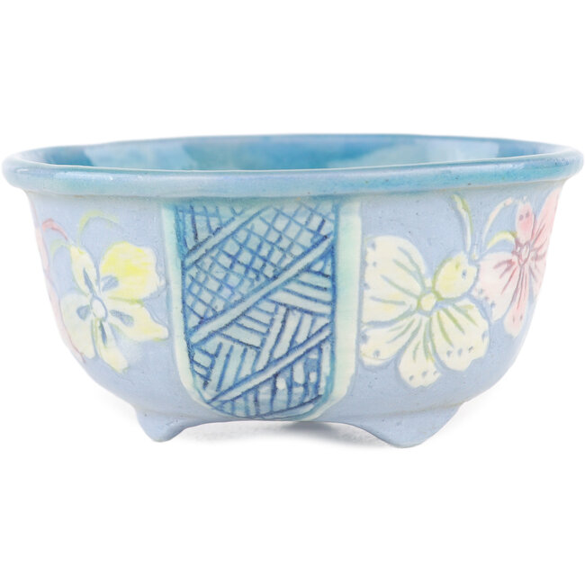 Pot à bonsaï rond multicolore par Kei Setsu - 78 x 78 x 40 mm