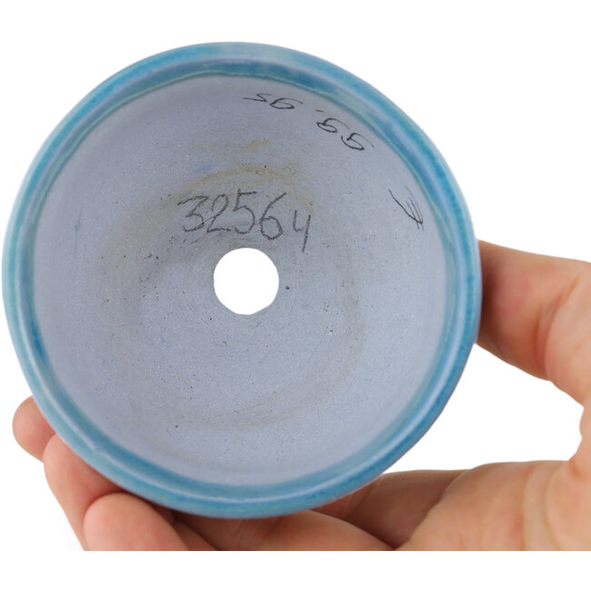 Runder mehrfarbiger Bonsaitopf von Kei Setsu – 78 x 78 x 40 mm