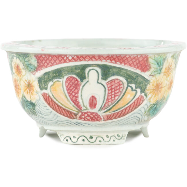 Runder mehrfarbiger Bonsai-Topf von Kei Setsu - 95 x 95 x 50 mm