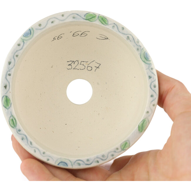 Vaso bonsai rotondo multicolore di Kei Setsu - 98 x 98 x 45 mm