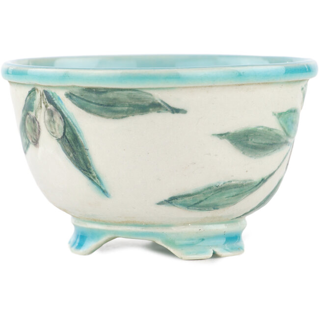 Pot à bonsaï rond multicolore par Kei Setsu - 95 x 95 x 55 mm