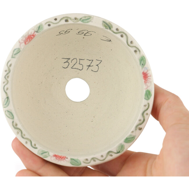 Pot à bonsaï rond multicolore par Kei Setsu - 95 x 95 x 45 mm