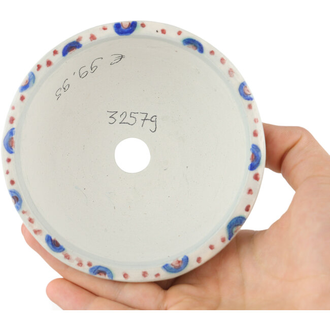 Pot à bonsaï rond multicolore par Kei Setsu - 106 x 106 x 45 mm