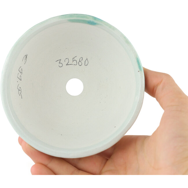 Pot à bonsaï rond multicolore par Kei Setsu - 105 x 105 x 50 mm