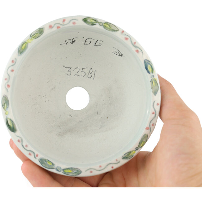 Vaso bonsai rotondo multicolore di Kei Setsu - 105 x 105 x 55 mm