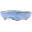 Oval blue bonsai pot by Bunzan - 150 x 125 x 35 mm