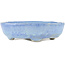 Oval blue bonsai pot by Bunzan - 145 x 120 x 40 mm