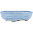 Ovaler blauer Bonsai-Topf von Bunzan - 145 x 120 x 40 mm