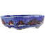 Vaso bonsai ovale blu di Bunzan - 140 x 120 x 40 mm