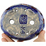 Pot à bonsaï ovale bleu par Bunzan - 140 x 120 x 40 mm