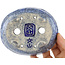 Ovaler blauer Bonsai-Topf von Bunzan - 130 x 105 x 40 mm