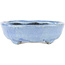 Pot à bonsaï ovale bleu par Bunzan - 125 x 110 x 35 mm