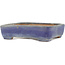 Rectangular blue bonsai pot by Yamafusa - 131 x 110 x 35 mm