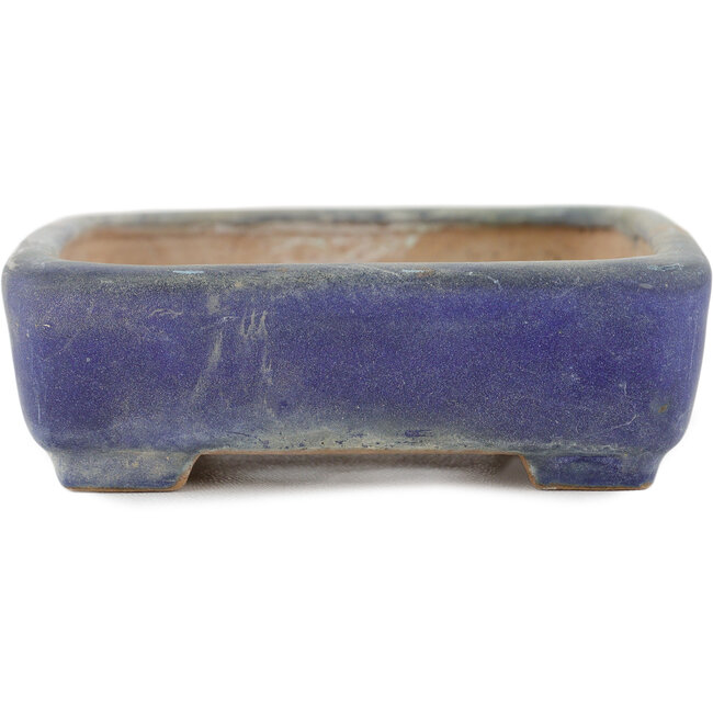 Vaso bonsai rettangolare blu di Yamafusa - 131 x 110 x 35 mm