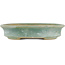 Oval green bonsai pot by Yamafusa - 160 x 135 x 35 mm