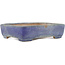 Rectangular blue bonsai pot by Yamafusa - 131 x 110 x 35 mm