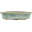 Oval green bonsai pot by Yamafusa - 160 x 135 x 35 mm