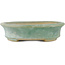 Oval green bonsai pot by Yamafusa - 160 x 135 x 35 mm