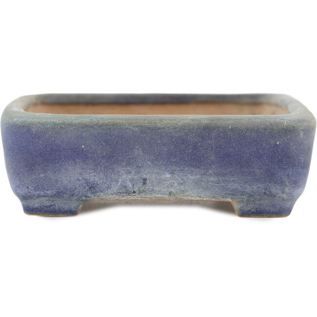 Maceta rectangular para bonsái azul de Yamafusa - 131 x 110 x 35 mm