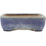 Rectangular blue bonsai pot by Yamafusa - 131 x 110 x 35 mm