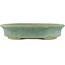 Oval green bonsai pot by Yamafusa - 160 x 135 x 35 mm