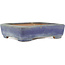 Rectangular blue bonsai pot by Yamafusa - 131 x 110 x 35 mm