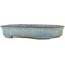 Oval blue bonsai pot by Yamafusa - 135 x 110 x 25 mm