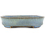 Oval blue bonsai pot by Yamafusa - 135 x 110 x 25 mm