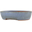 Oval blue bonsai pot by Yamafusa - 135 x 110 x 35 mm