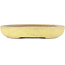 Oval yellow bonsai pot by Yamafusa - 160 x 135 x 25 mm