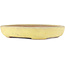 Oval yellow bonsai pot by Yamafusa - 160 x 135 x 25 mm