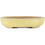 Oval yellow bonsai pot by Yamafusa - 160 x 135 x 25 mm