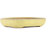 Oval yellow bonsai pot by Yamafusa - 160 x 135 x 25 mm