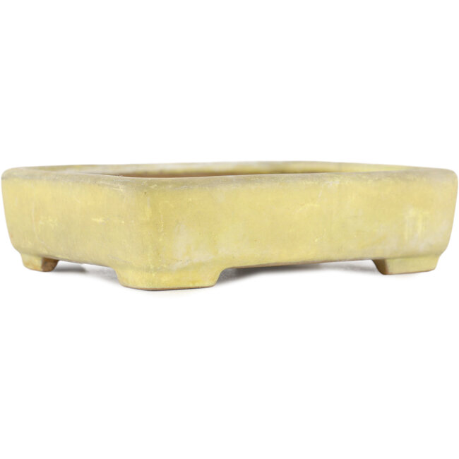 Vaso bonsai rettangolare giallo di Yamafusa - 130 x 116 x 25 mm