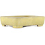 Rectangular yellow bonsai pot by Yamafusa - 130 x 116 x 25 mm