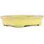 Ovaler gelber Bonsai-Topf von Yamafusa - 140 x 115 x 30 mm