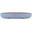 Oval blue bonsai pot by Yamafusa - 160 x 130 x 24 mm