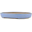 Oval blue bonsai pot by Yamafusa - 160 x 130 x 24 mm