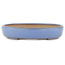 Maceta ovalada para bonsái azul de Yamafusa - 160 x 130 x 24 mm