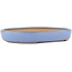 Ovaler blauer Bonsai-Topf von Yamafusa - 160 x 130 x 24 mm