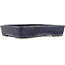 Rectangular blue bonsai pot by Yamafusa - 195 x 150 x 38 mm