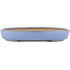 Oval blue bonsai pot by Yamafusa - 160 x 130 x 24 mm