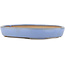 Oval blue bonsai pot by Yamafusa - 160 x 130 x 24 mm