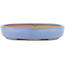 Oval blue bonsai pot by Yamafusa - 160 x 130 x 24 mm