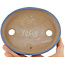 Oval blue bonsai pot by Yamafusa - 160 x 130 x 24 mm