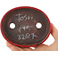 Ovaler roter Bonsai-Topf von Tosui - 125 x 100 x 30 mm