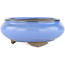 Round blue bonsai pot by Tosui - 105 x 105 x 40 mm