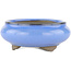 Round blue bonsai pot by Tosui - 105 x 105 x 40 mm