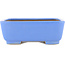 Rectangular blue bonsai pot by Shibakatsu - 185 x 146 x 65 mm