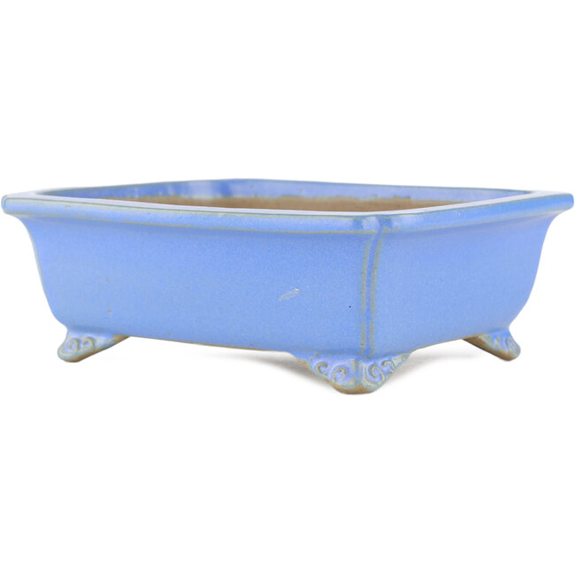 Rechthoekige blauwe bonsaipot van Shibakatsu - 185 x 150 x 60 mm